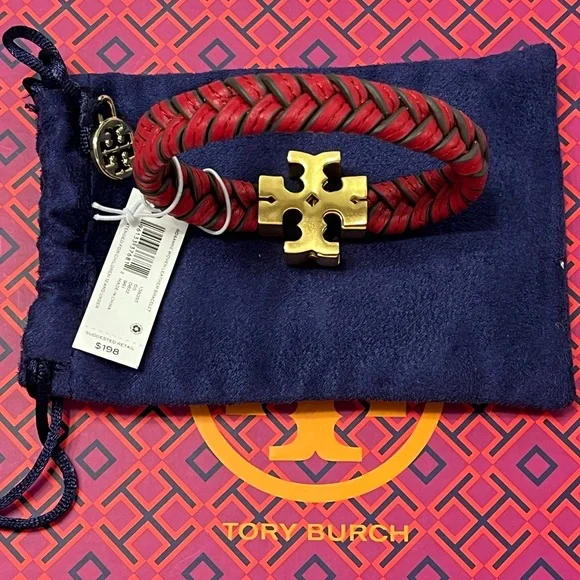 Tory Burch Roxanne Woven Leather Bracelet - Picture 5 of 9